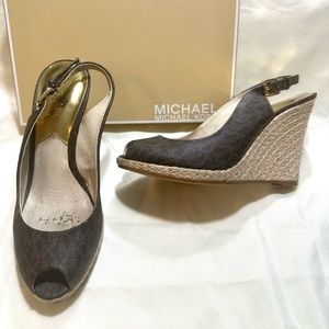 Michael Kors Keegan Sling Wedge size US 7 1/2